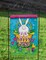 Toland Bunny Tail 12x18 Colorful Happy Easter Basket Flower Garden Flag